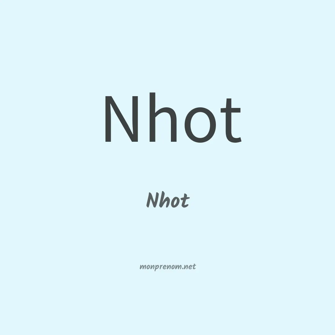Nhot en chinois