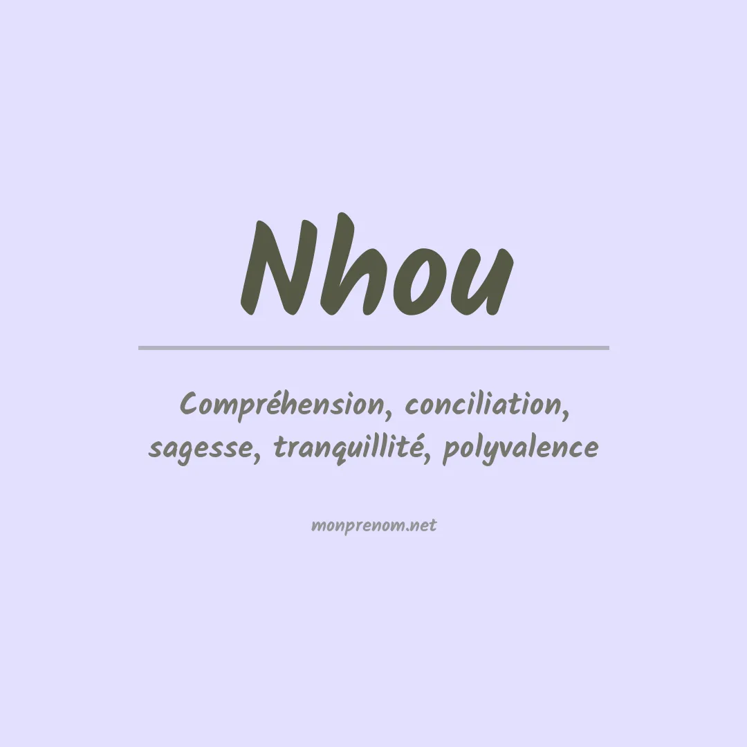 Signification du prénom Nhou