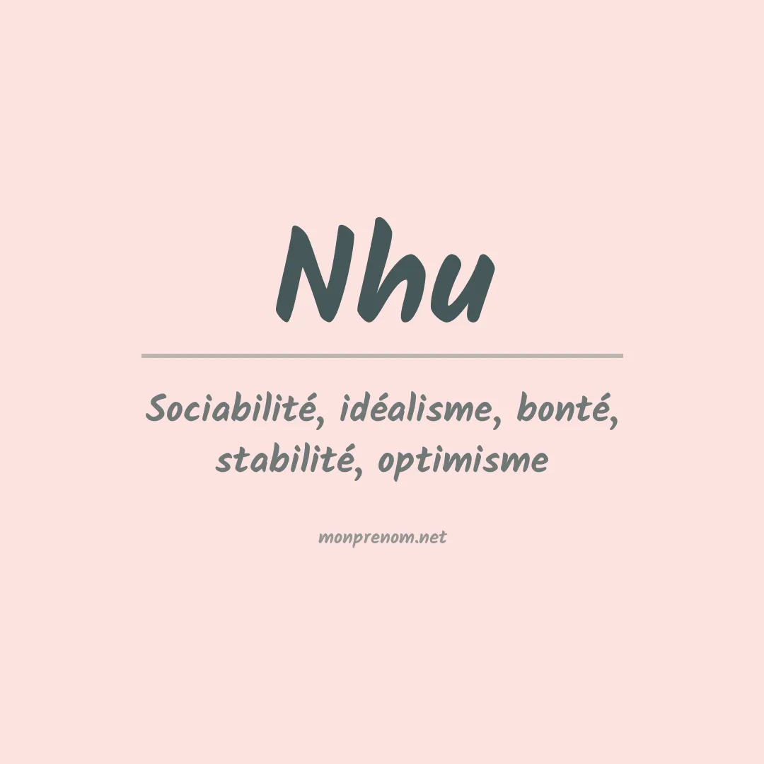 Signification du prénom Nhu