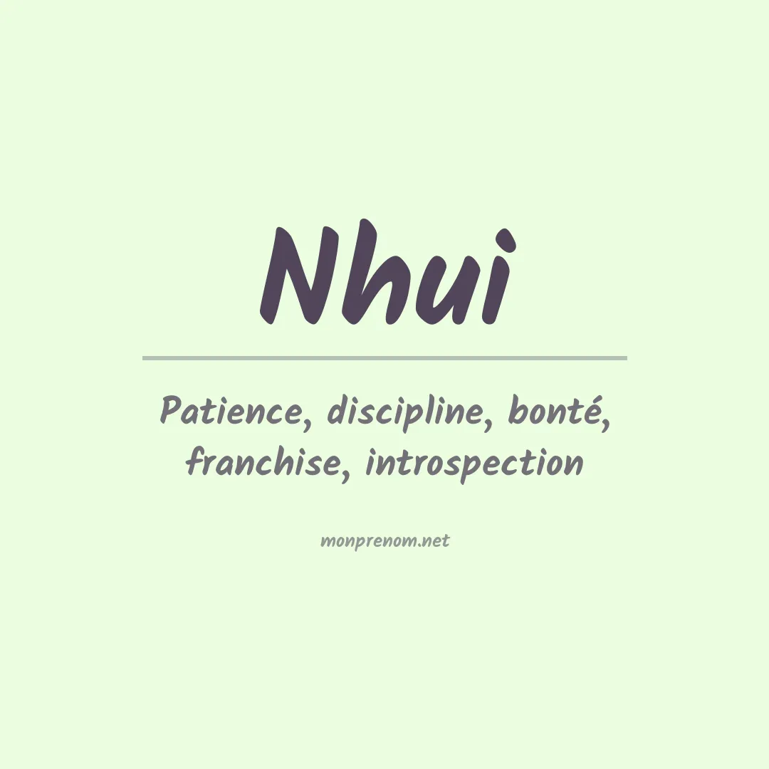 Signification du prénom Nhui