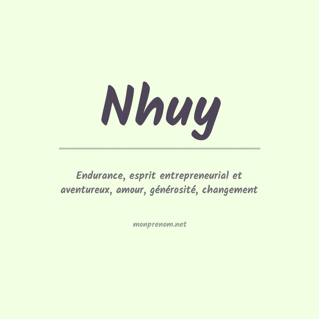 Prénom Nhuy