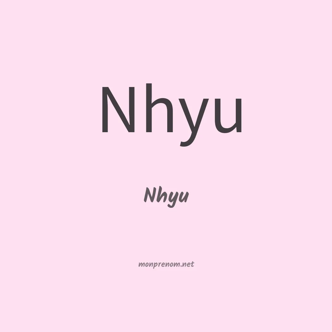 Nhyu en chinois