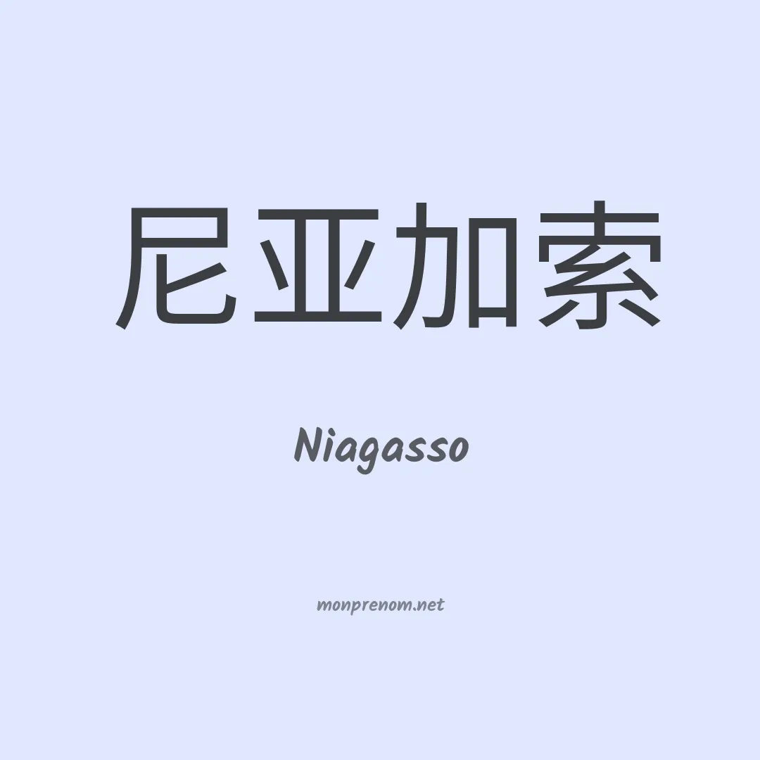 Niagasso en chinois
