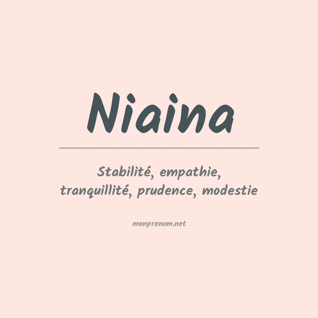 Signification du prénom Niaina