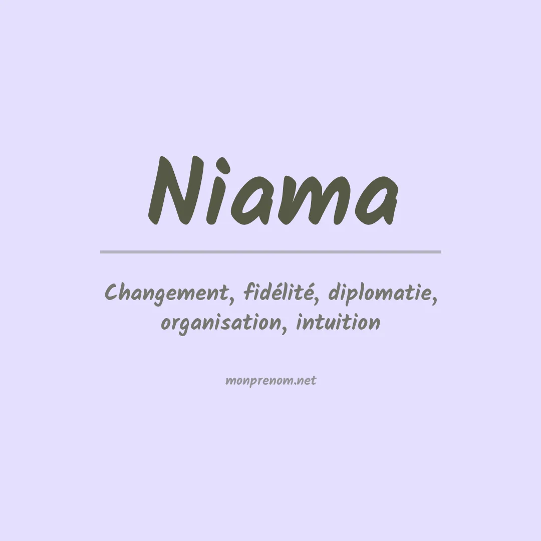 Prénom Niama