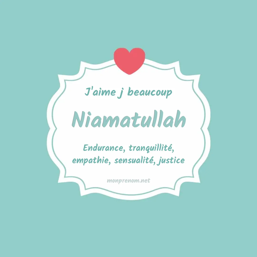 J'aime beaucoup Niamatullah