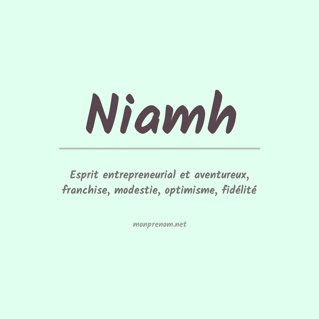 Signification du prénom Niamh