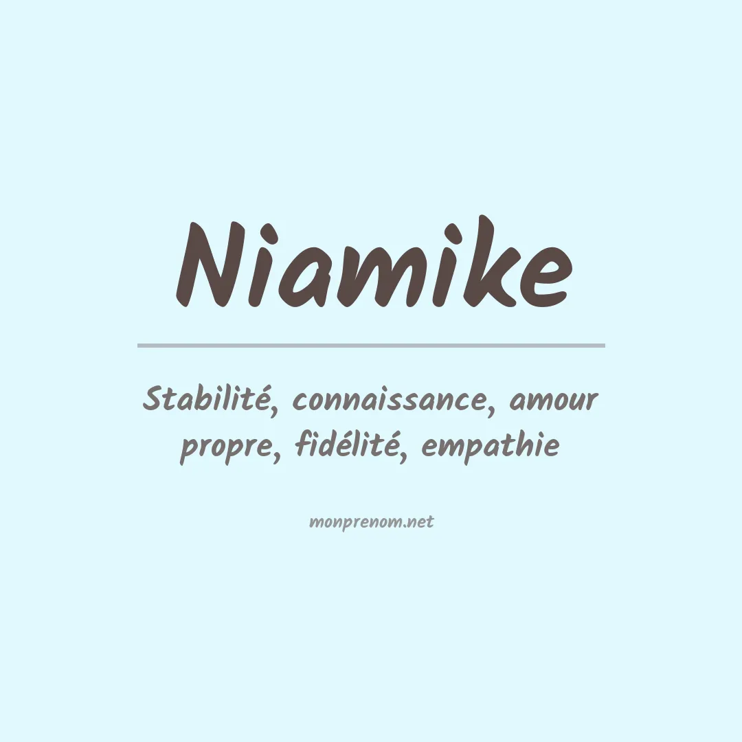Prénom Niamike