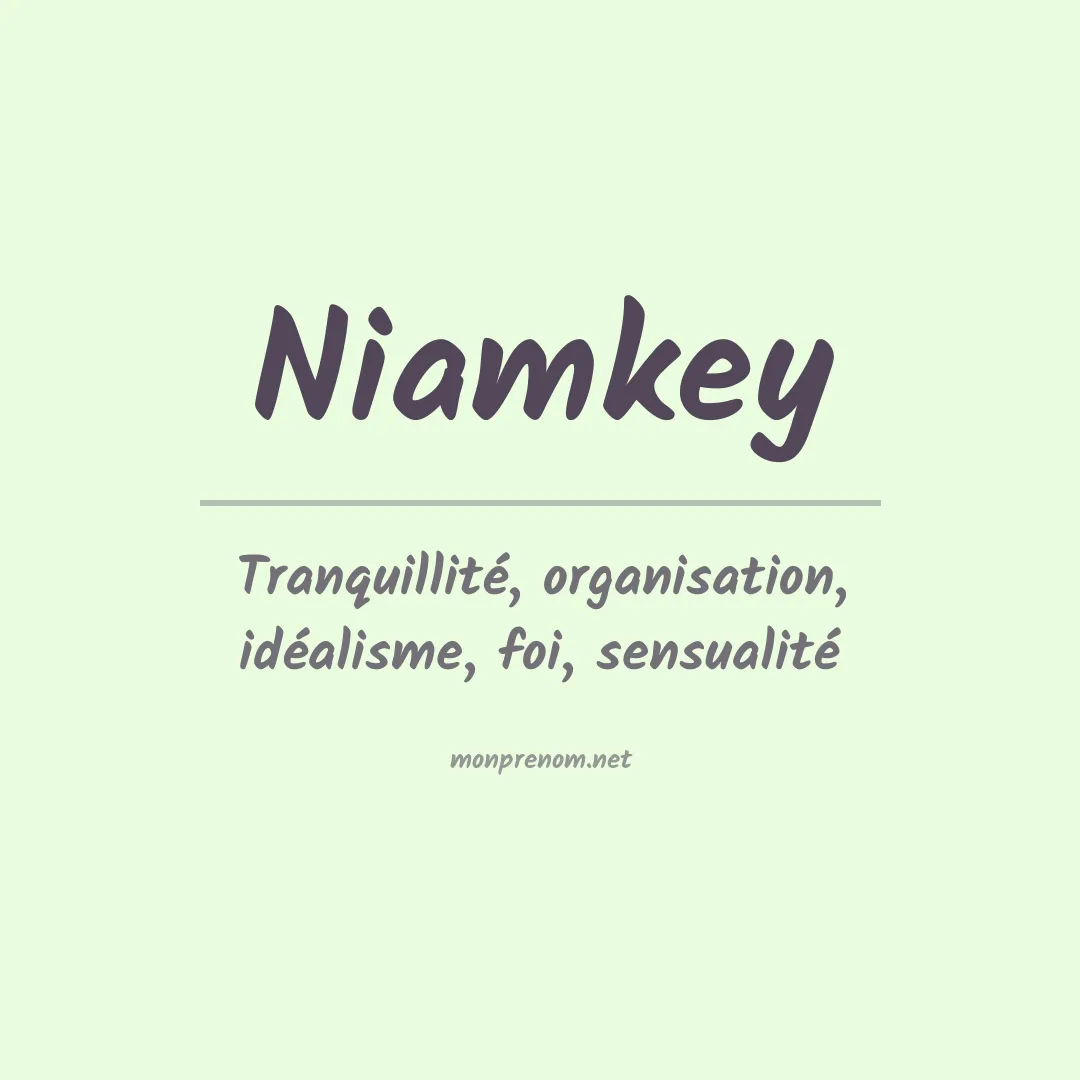 Prénom Niamkey
