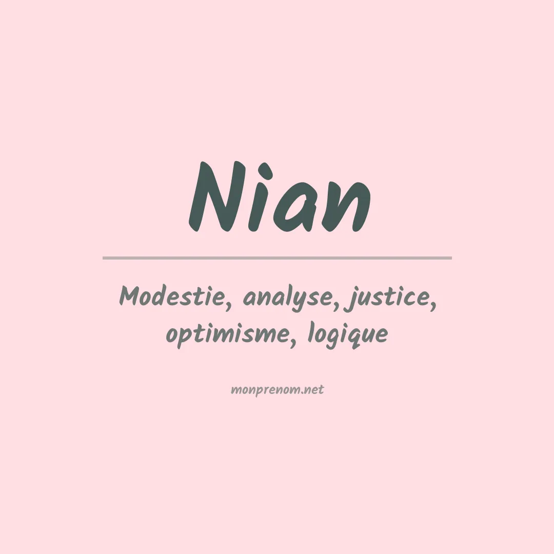 Prénom Nian