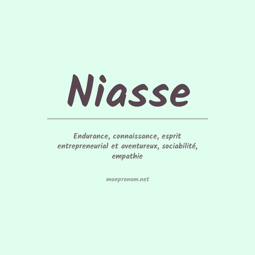 Signification du prénom Niasse
