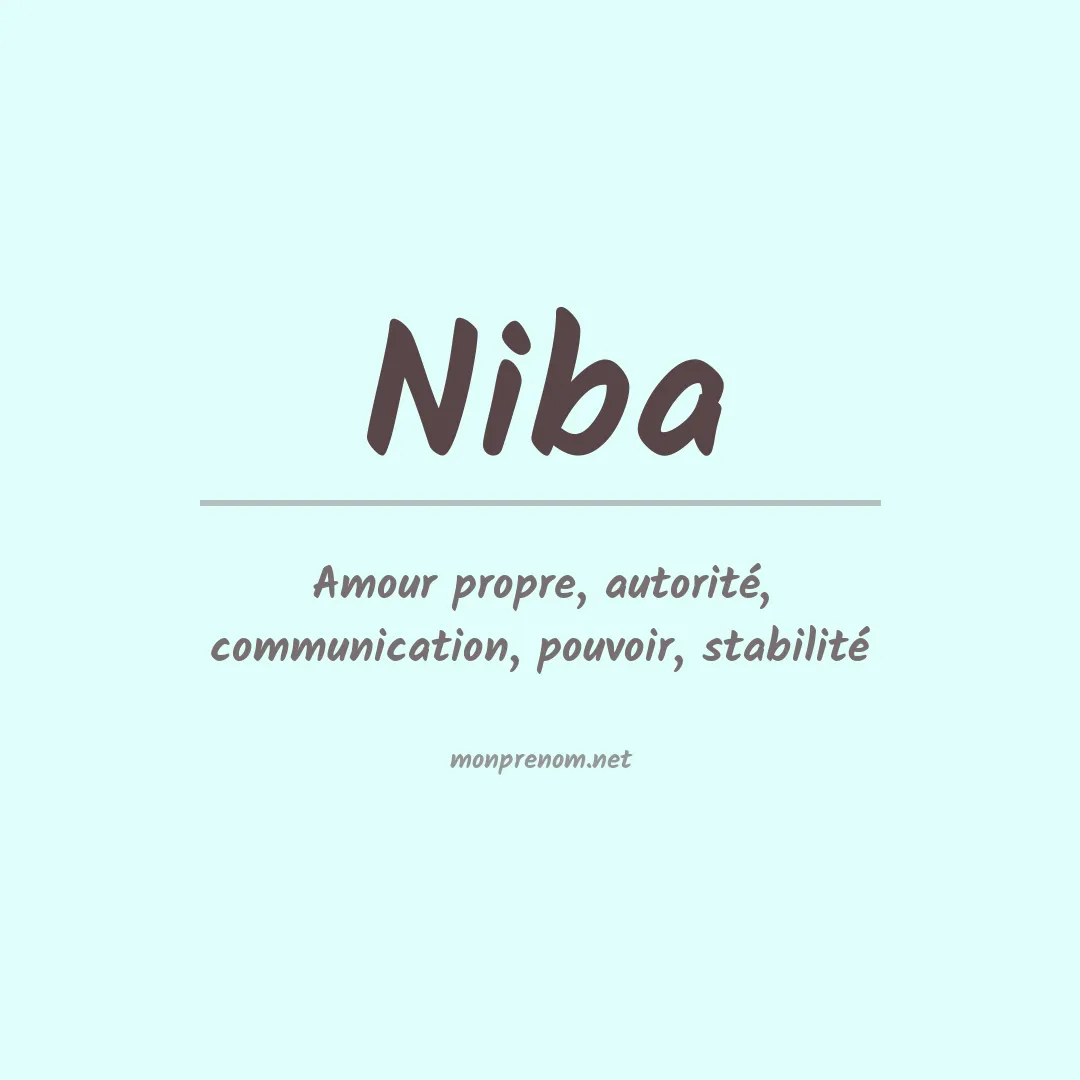 Prénom Niba