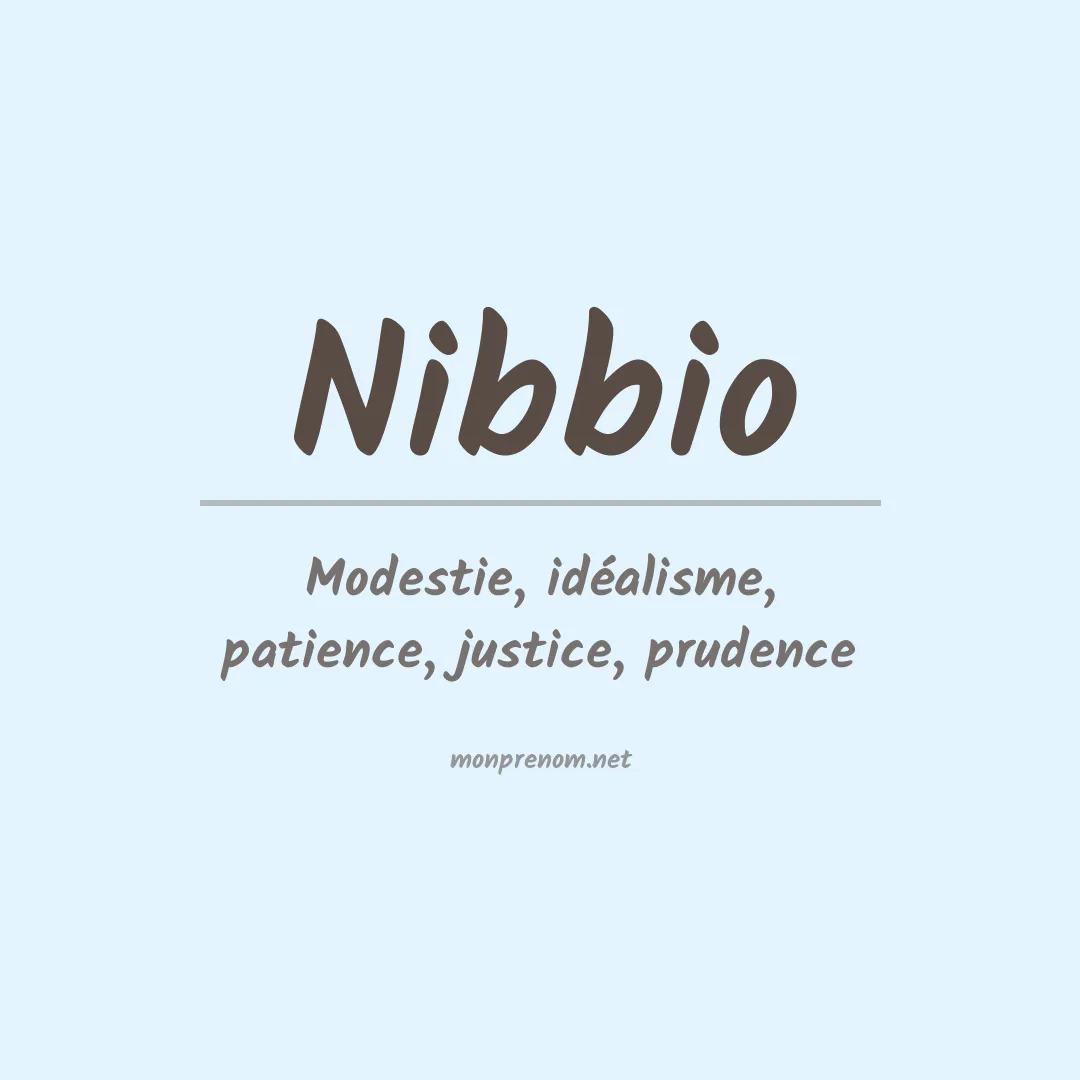 Signification du prénom Nibbio