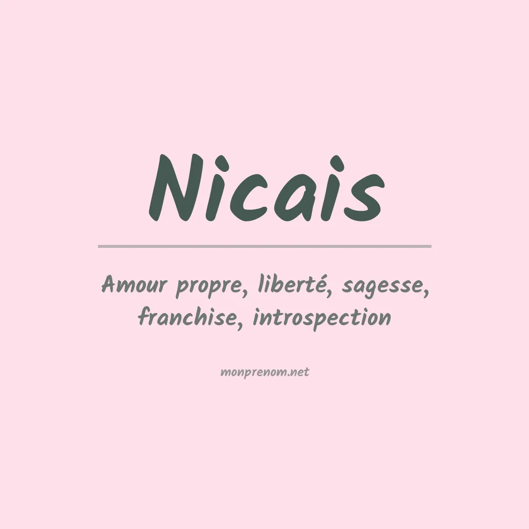 Signification du prénom Nicais