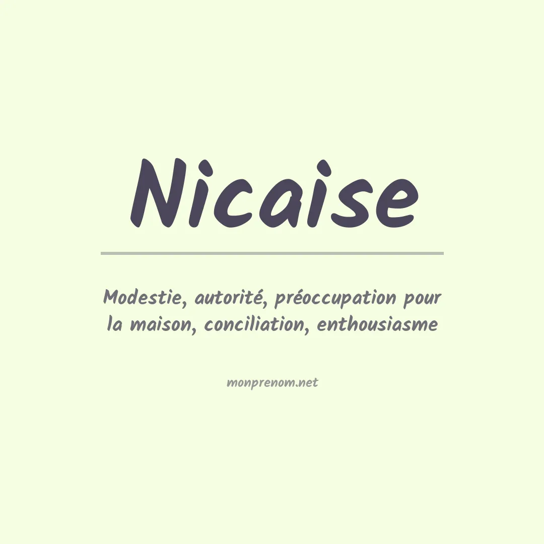 Prénom Nicaise