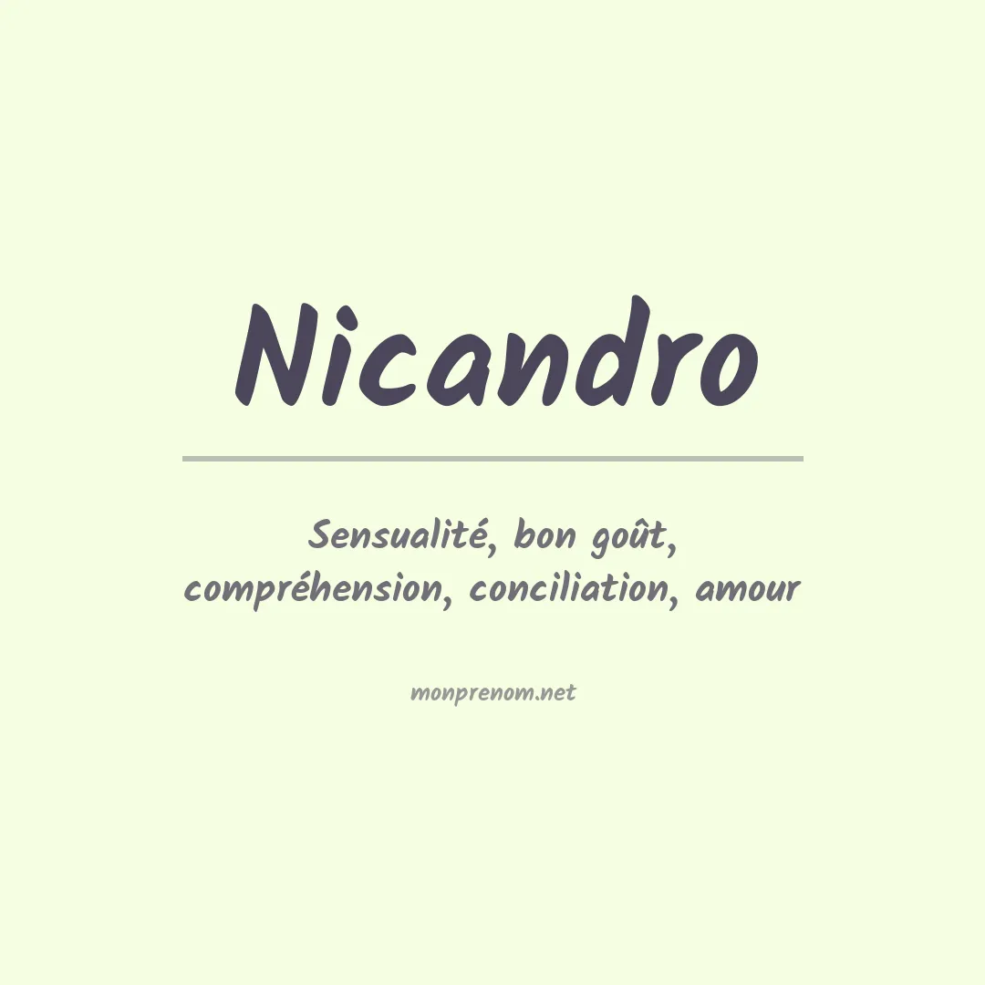 Prénom Nicandro