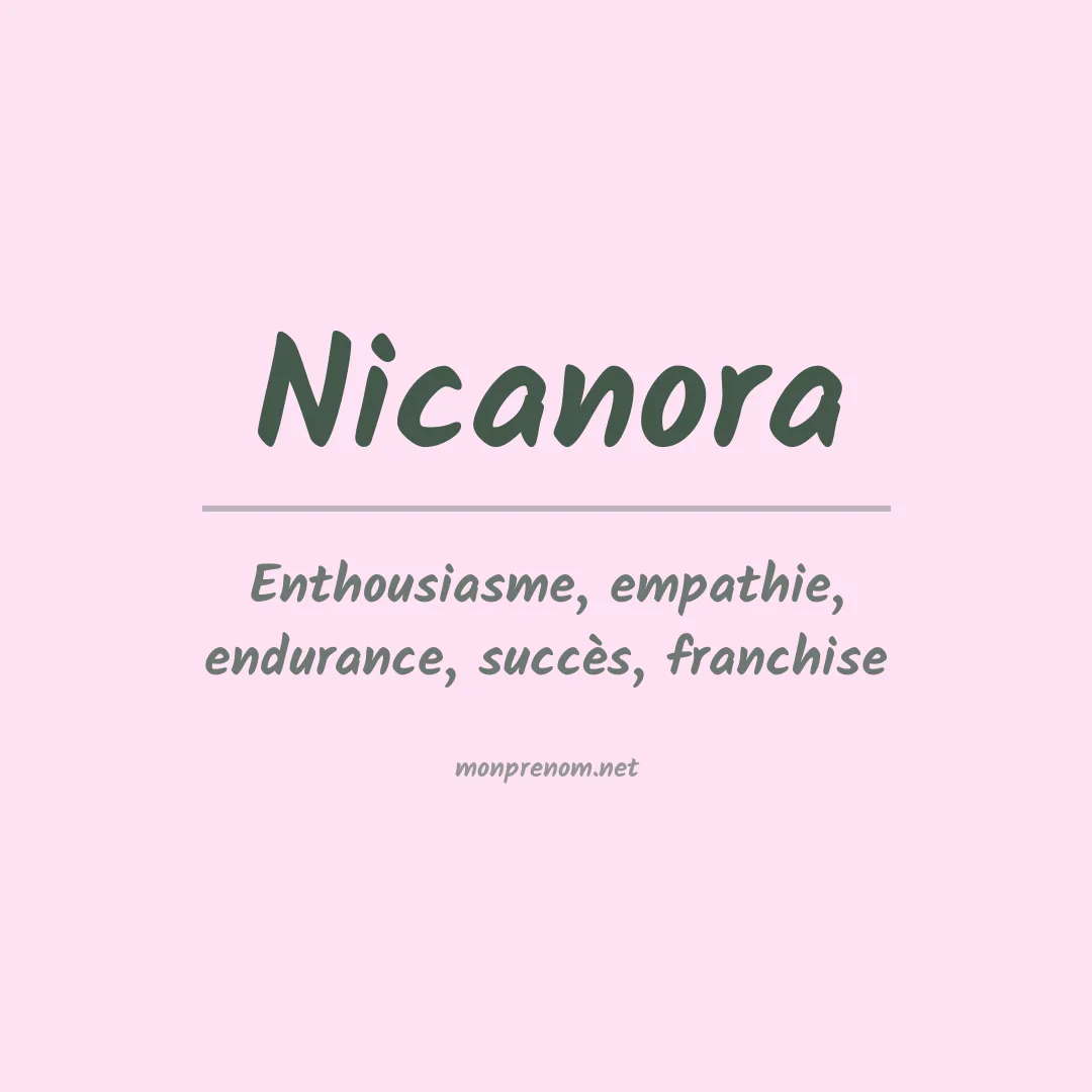 Signification du prénom Nicanora