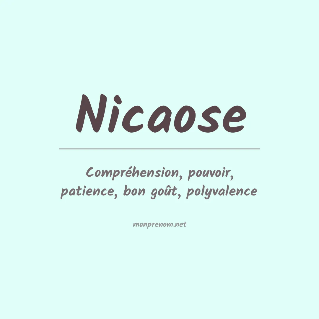 Signification du prénom Nicaose