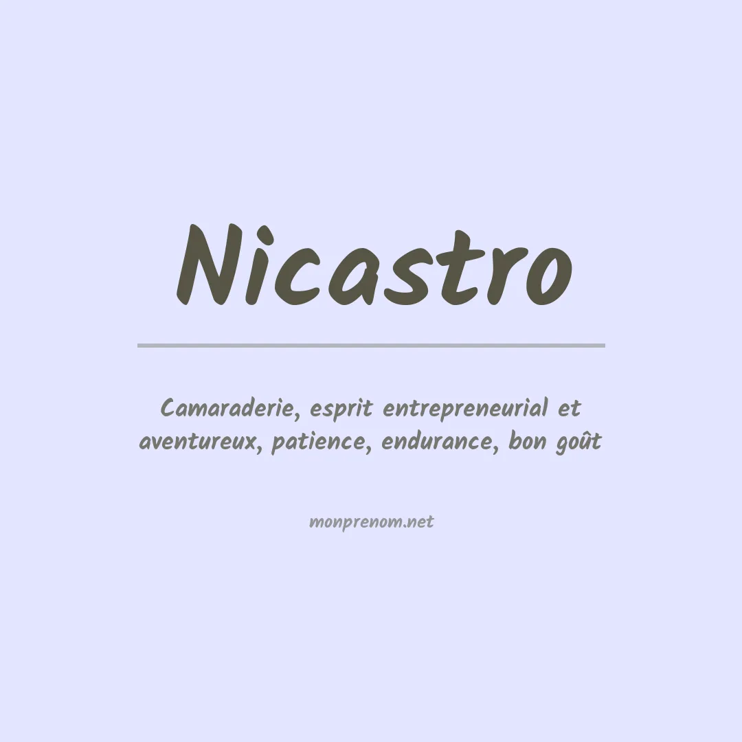 Prénom Nicastro