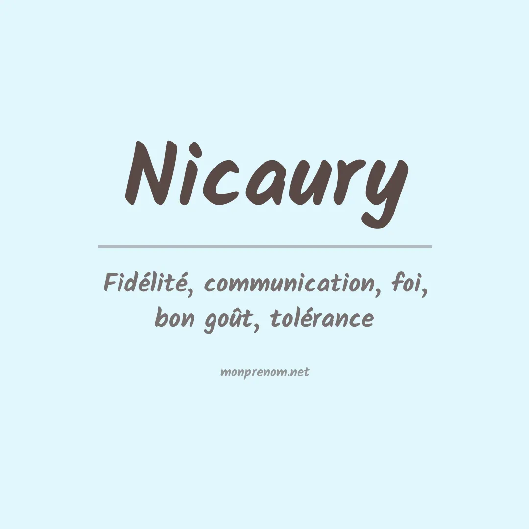 Prénom Nicaury