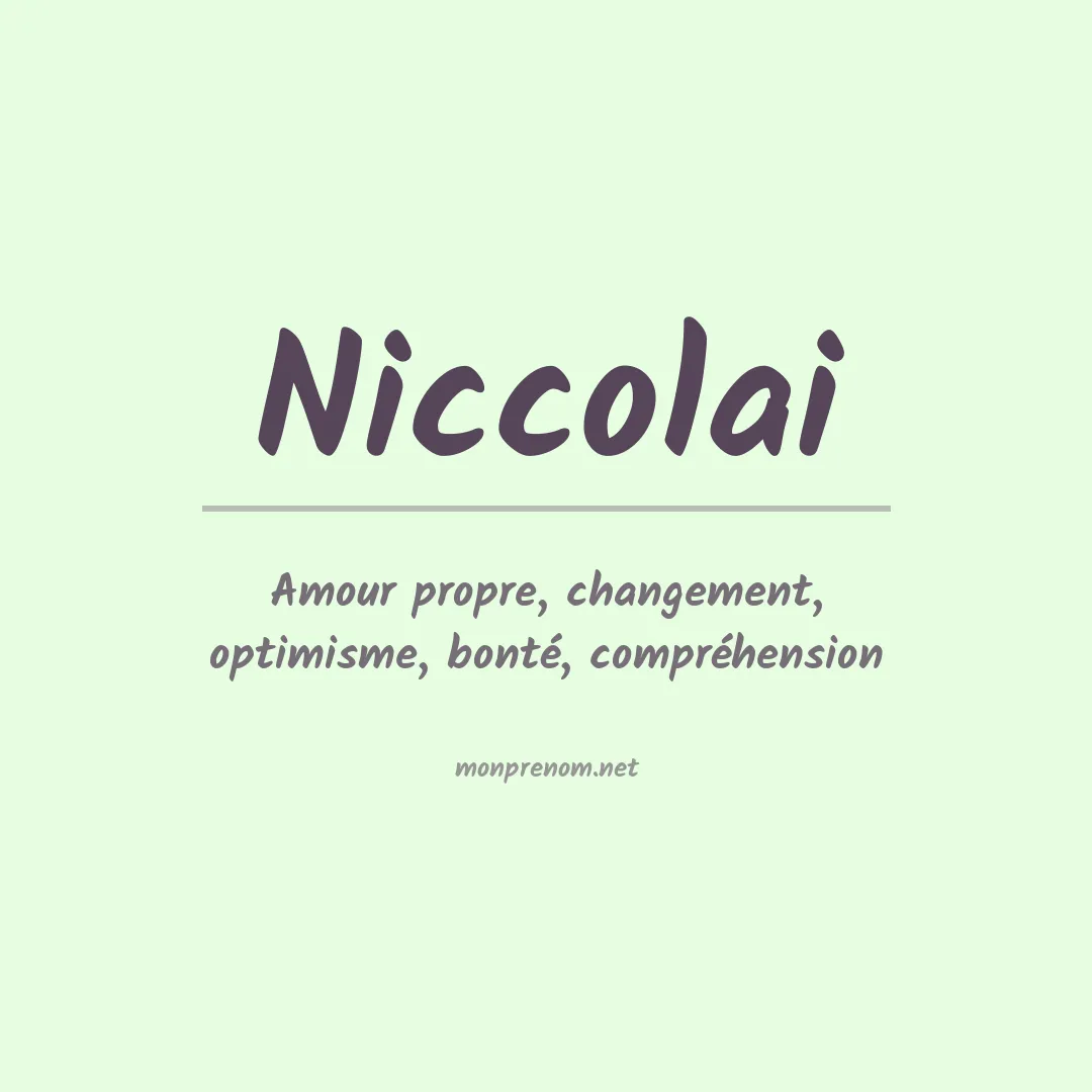 Prénom Niccolai