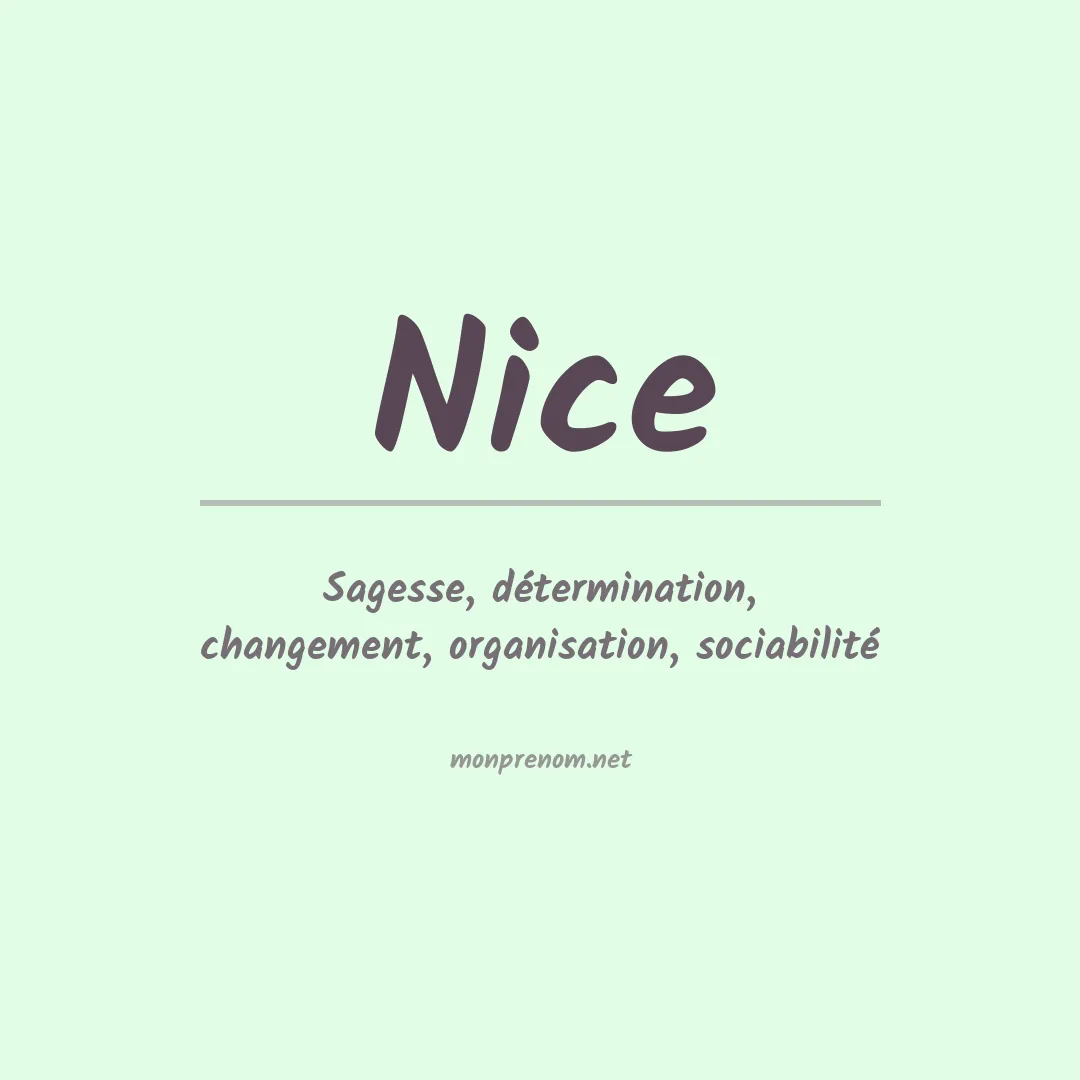 Prénom Nice