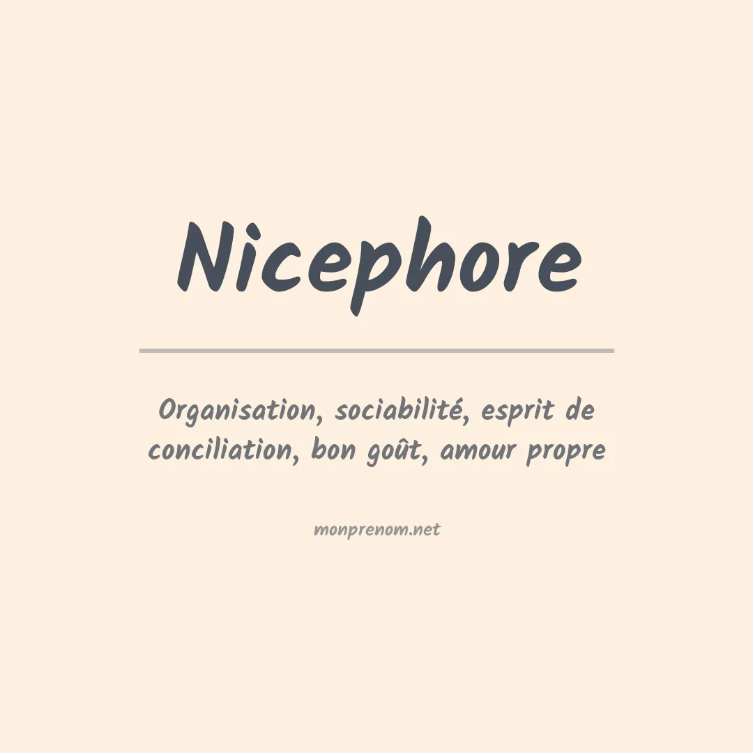 Signification du prénom Nicephore