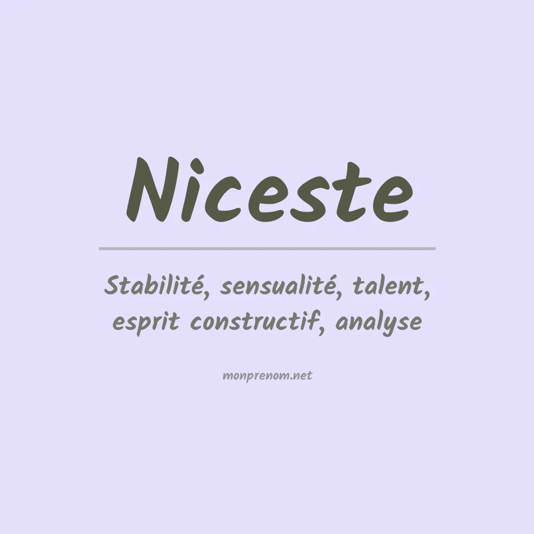 Signification du prénom Niceste