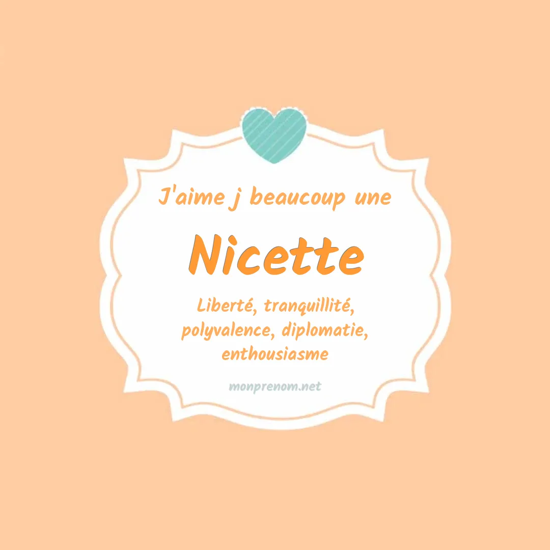 J'aime beaucoup Nicette