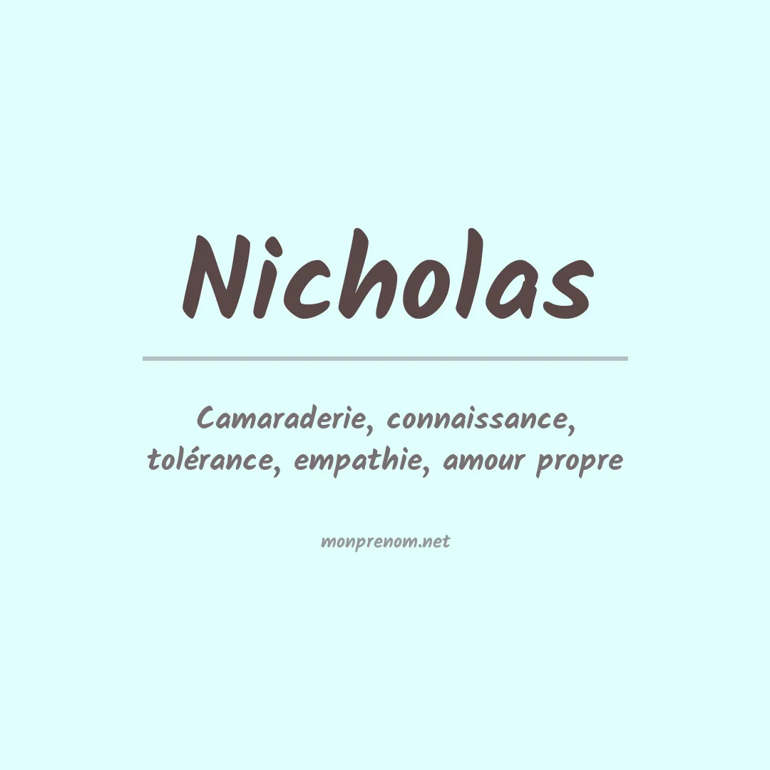 Prénom Nicholas