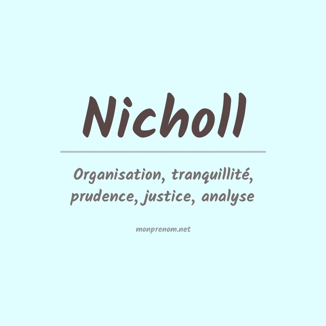 Prénom Nicholl