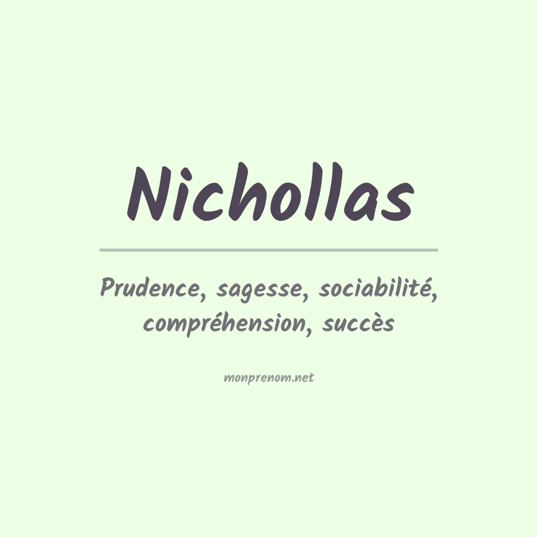 Signification du prénom Nichollas