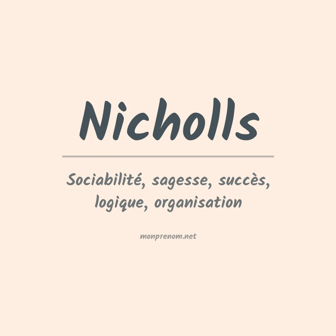 Prénom Nicholls