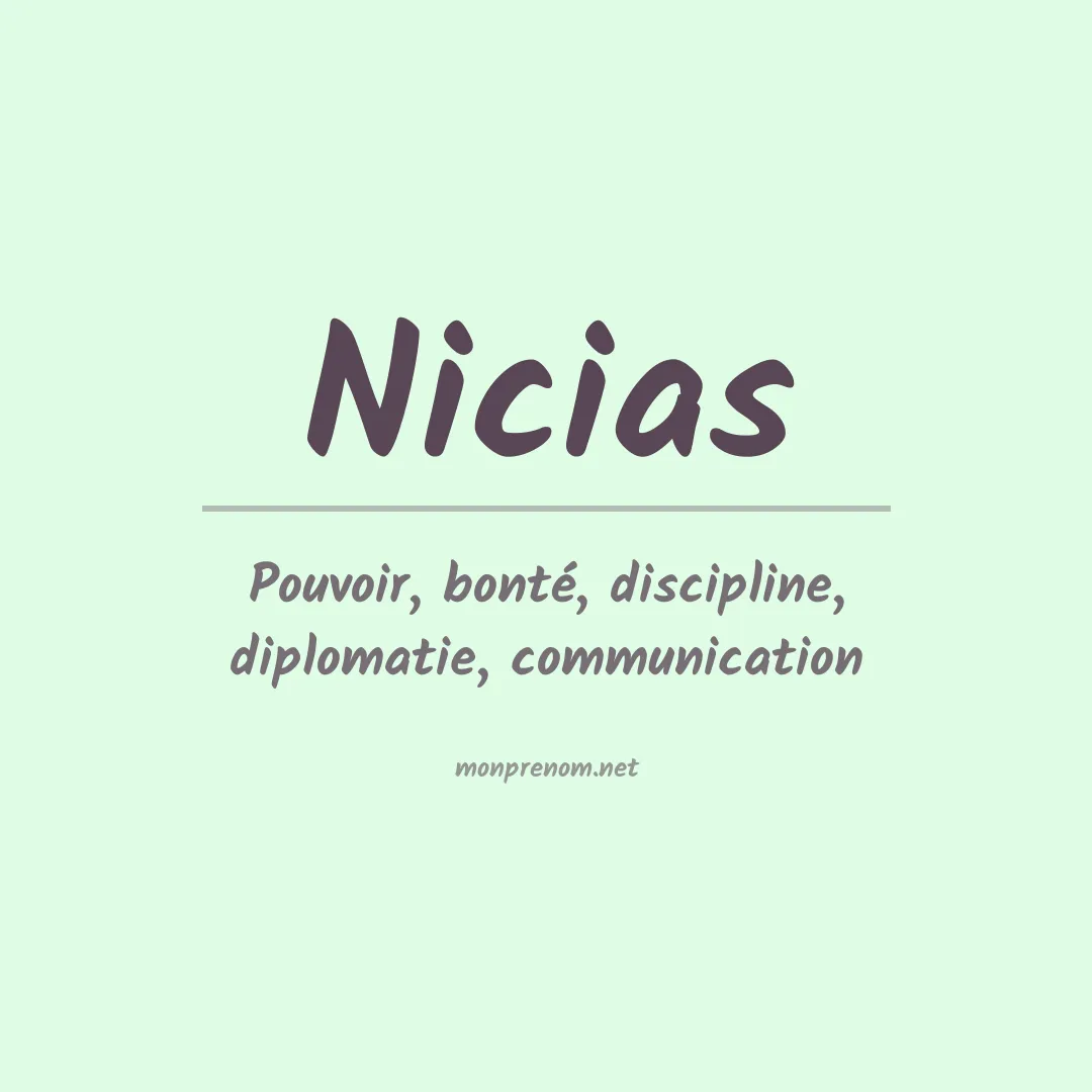 Signification du prénom Nicias