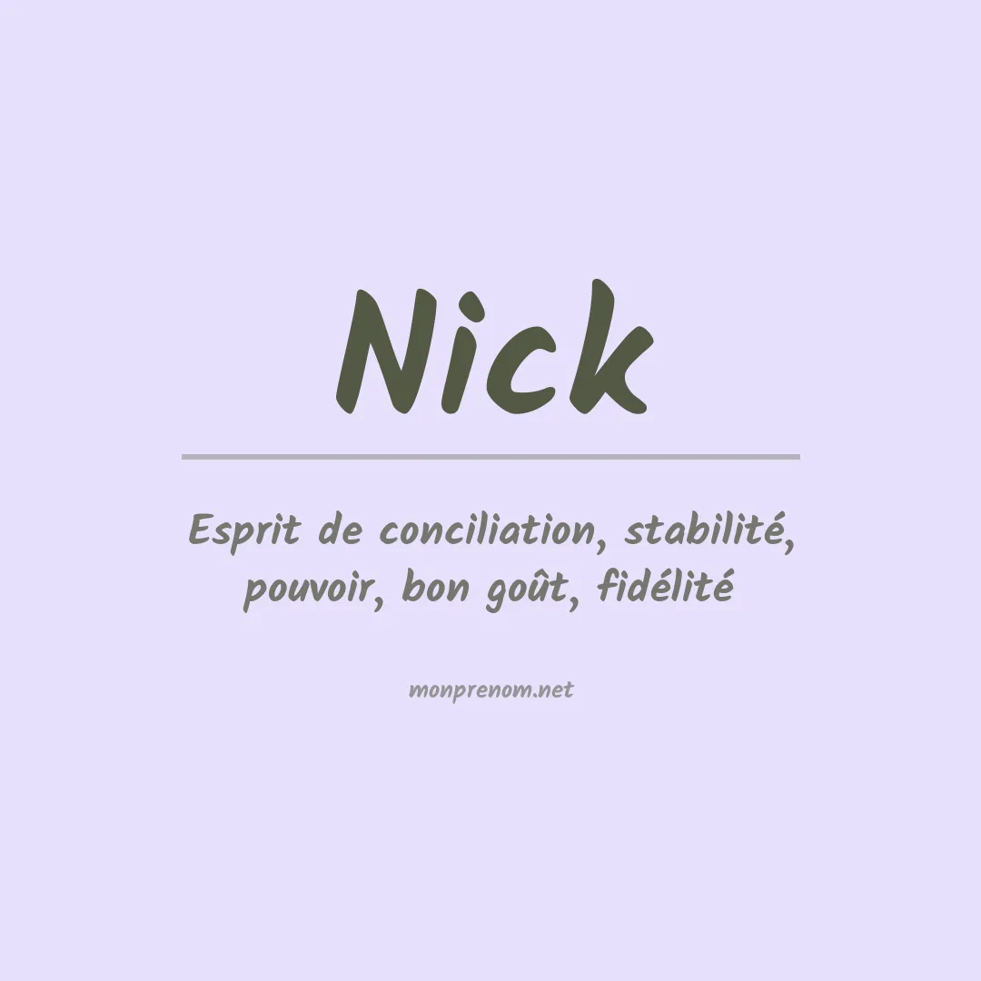 Prénom Nick