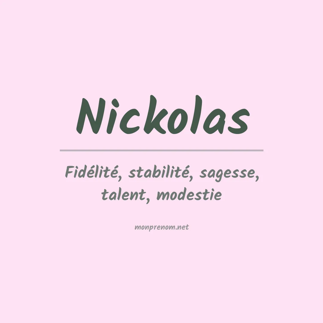 Prénom Nickolas