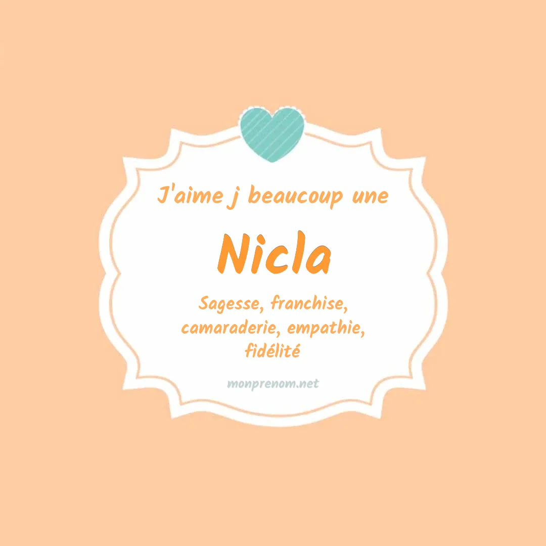 J'aime beaucoup Nicla