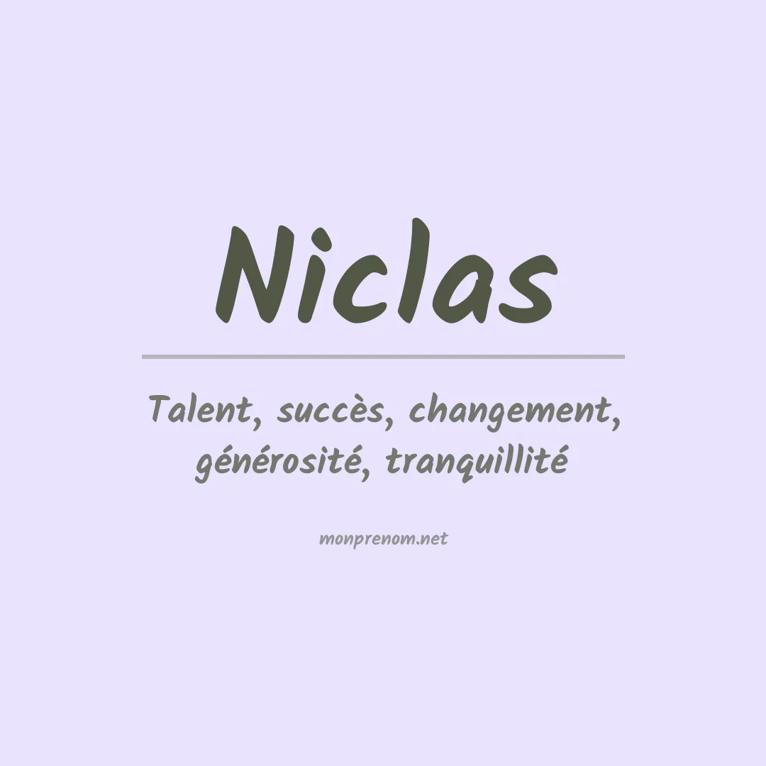 Prénom Niclas