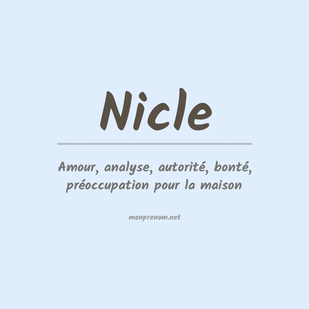Prénom Nicle