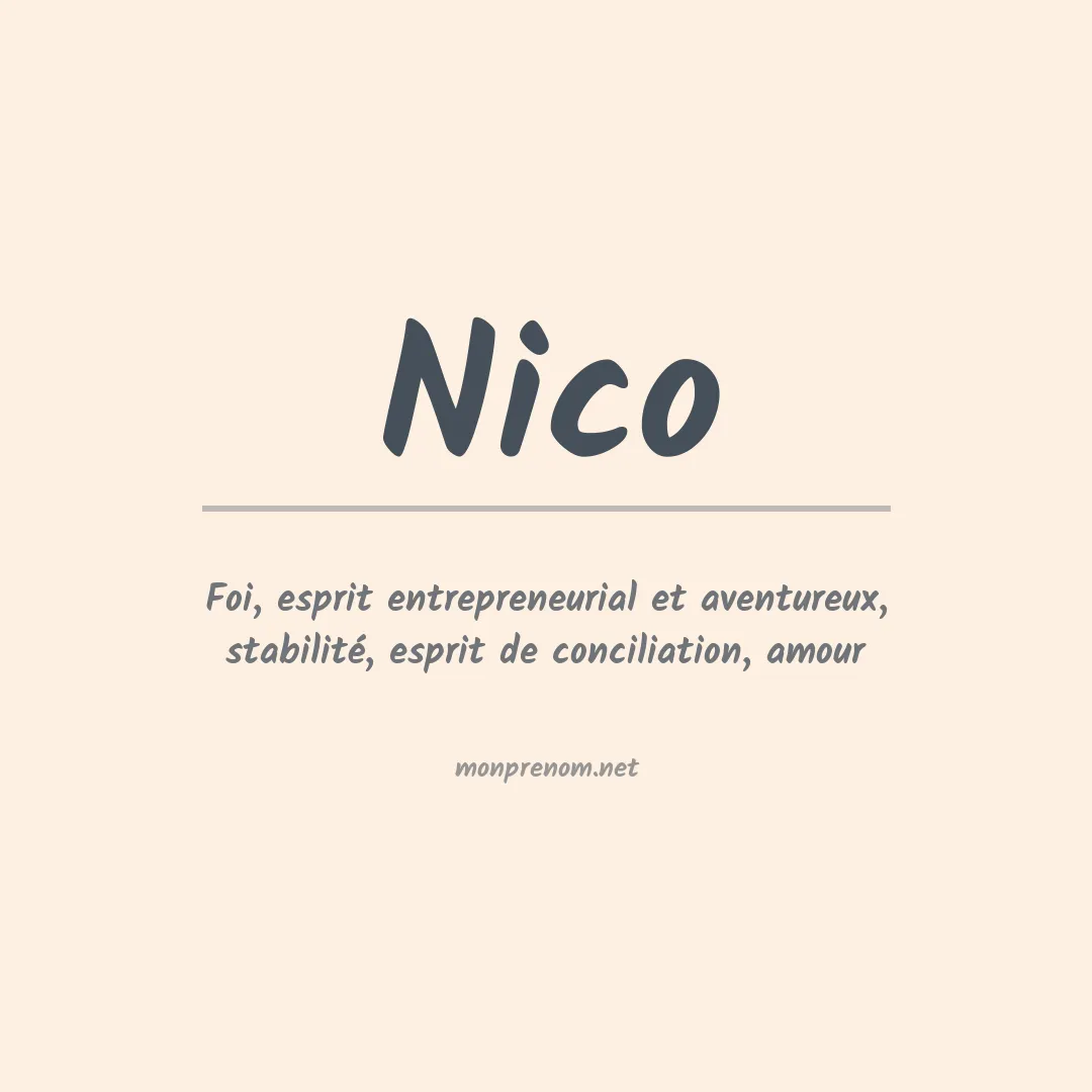 Signification du prénom Nico