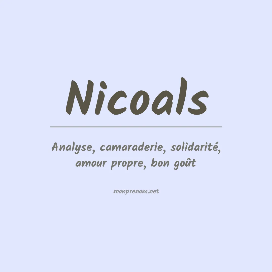 Signification du prénom Nicoals