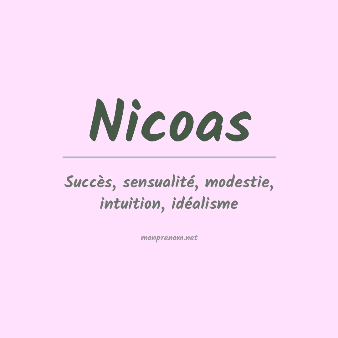 Signification du prénom Nicoas