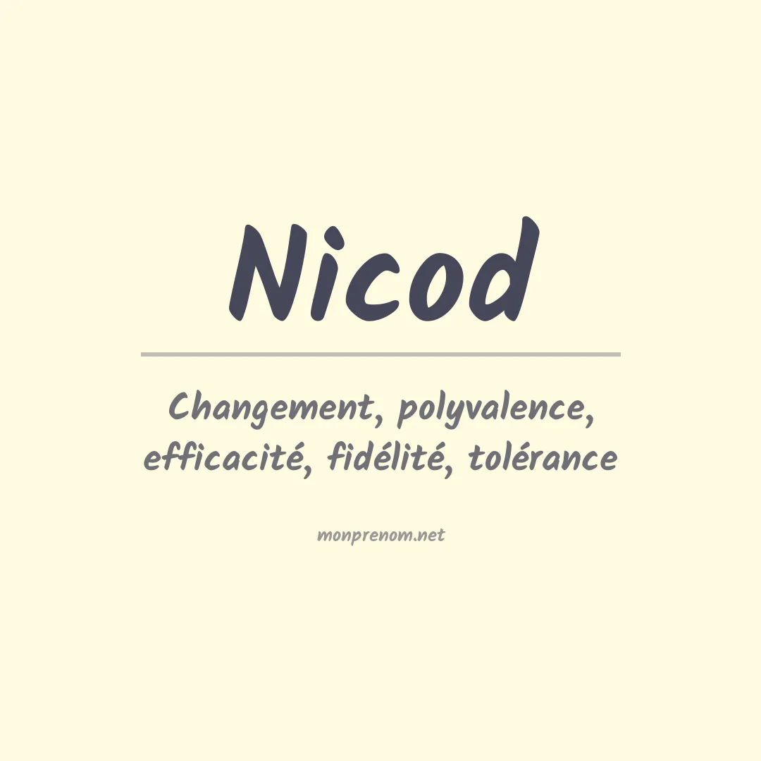 Signification du prénom Nicod