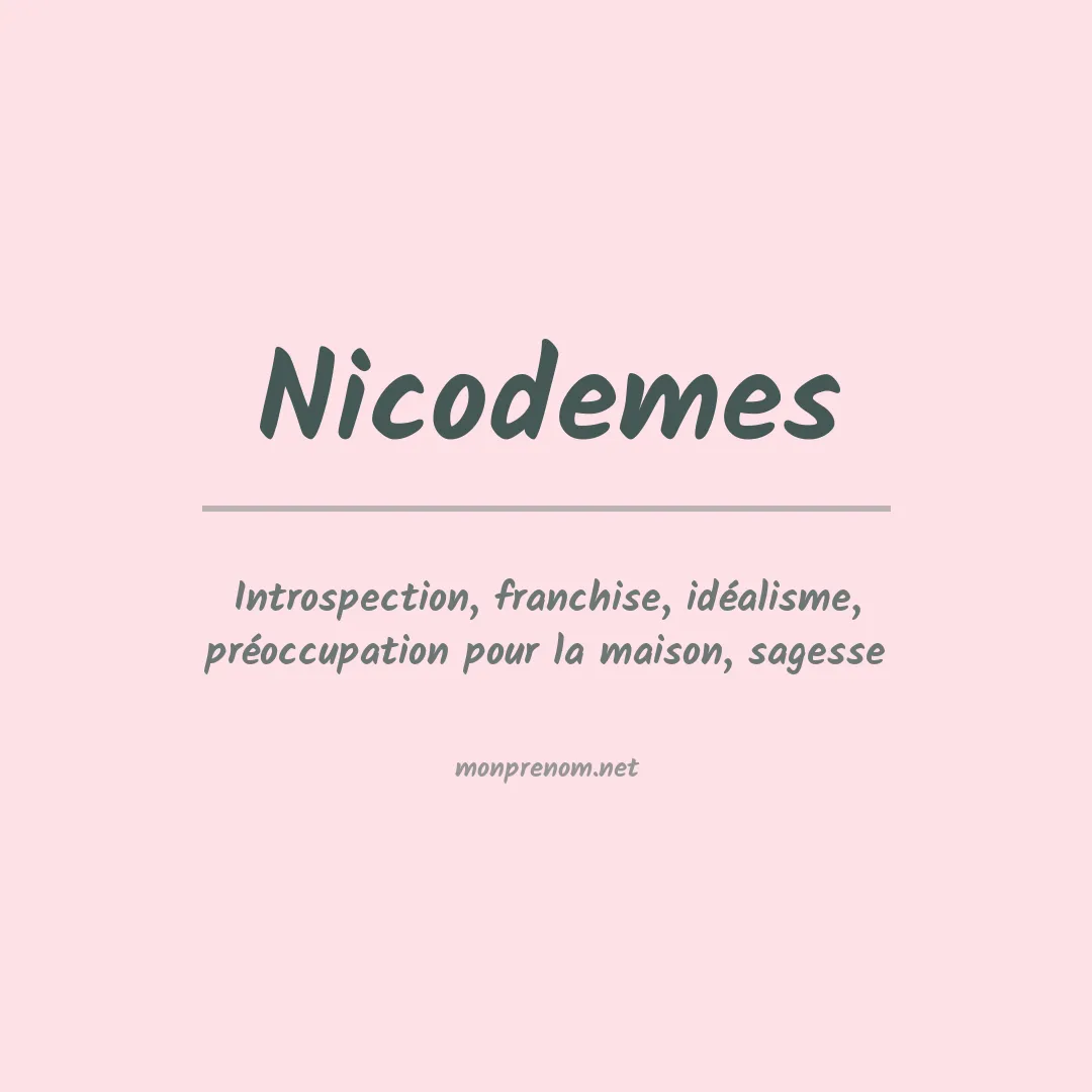Signification du prénom Nicodemes