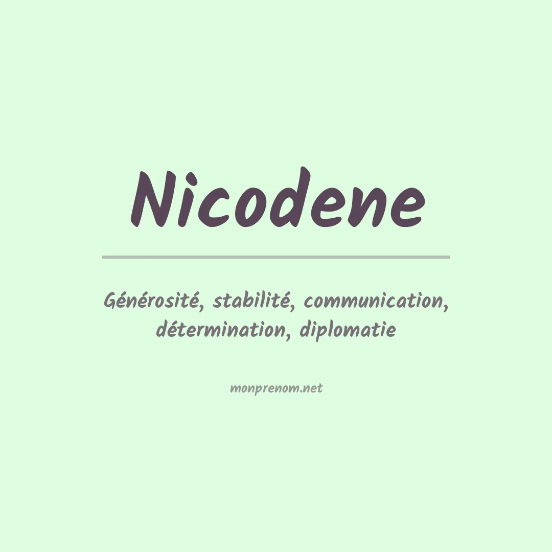 Prénom Nicodene