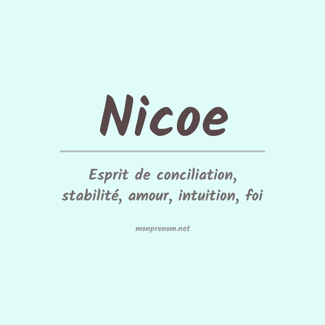 Signification du prénom Nicoe