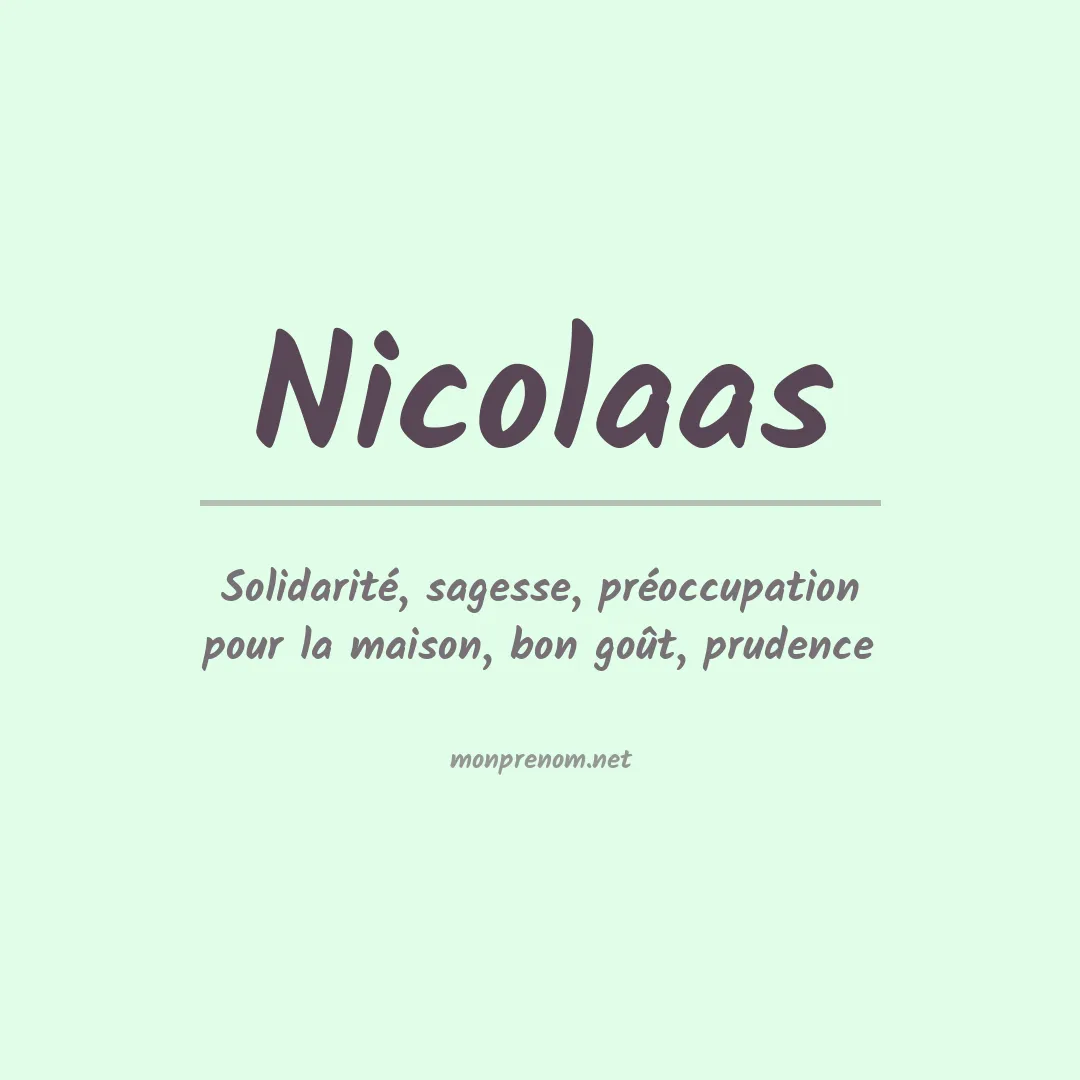 Prénom Nicolaas