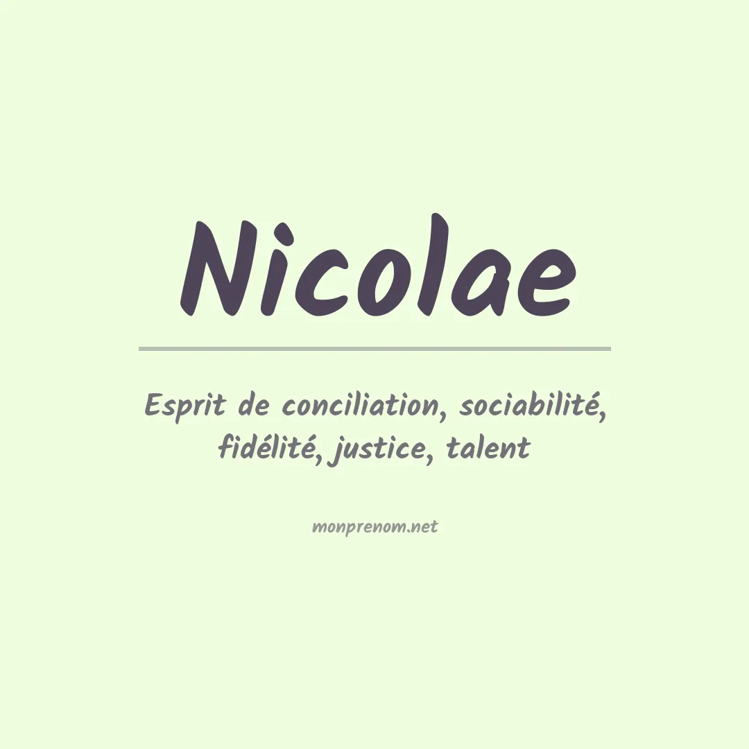 Prénom Nicolae
