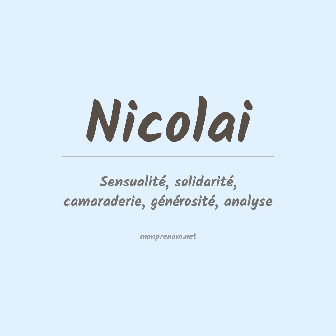 Prénom Nicolai