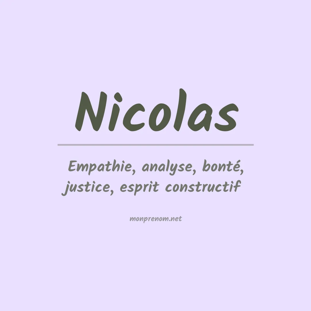 Prénom Nicolas